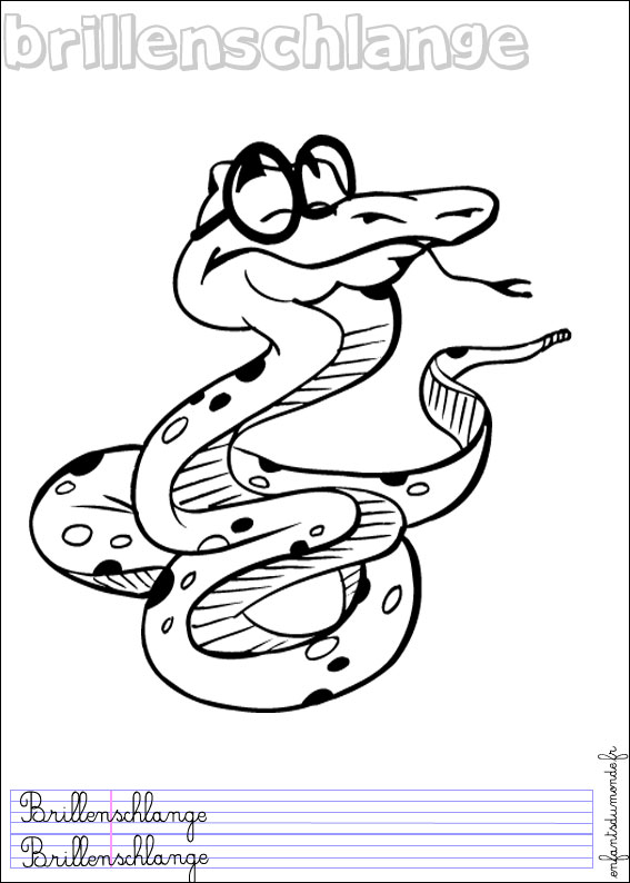 coloriage serpent 1